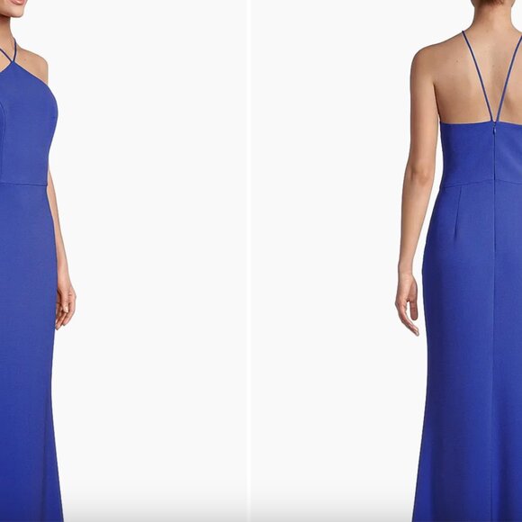 Liv Foster Twill Halter Mermaid Gown Size 2, NWOT never worn! - Picture 3 of 7